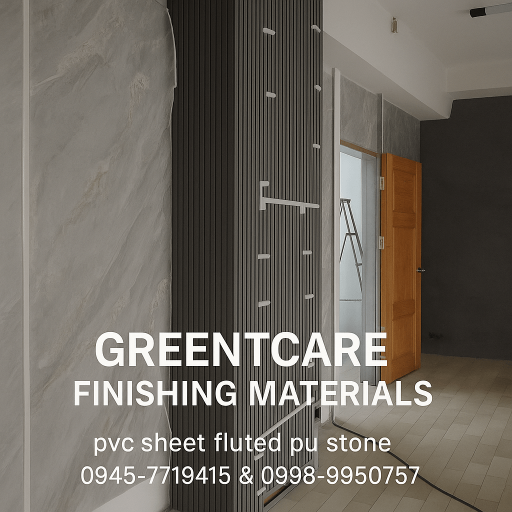 Greencare Design materials PU stone, fluted wall panels, PVC sheet​