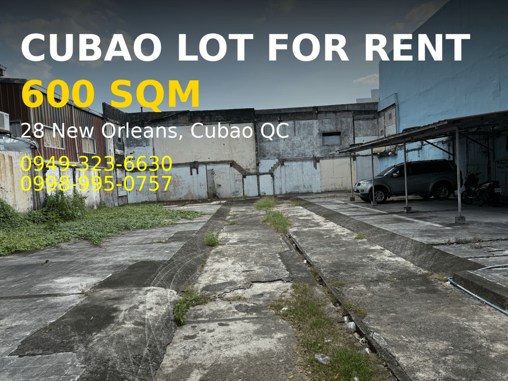 Cubao lot for rent (click to see video)​