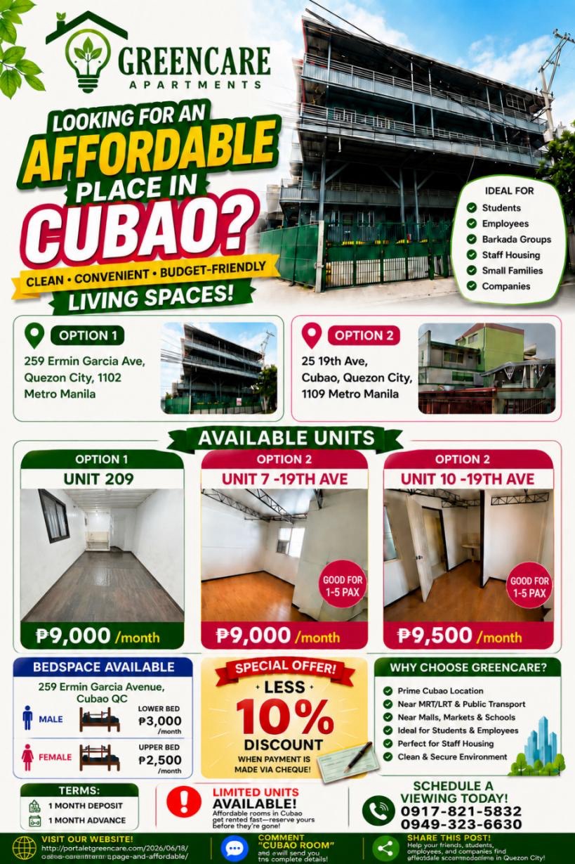 Cubao Apartment              (Cheap and affordable)&nbsp;UPDATED!!!